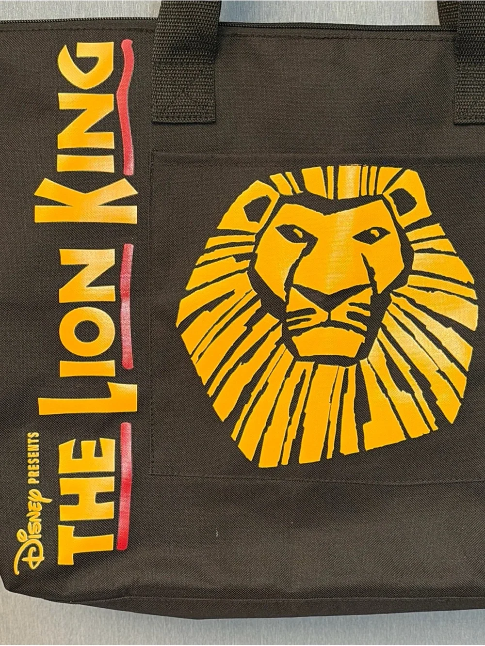 Disney Black Tote with Yellow Lion King Graphic